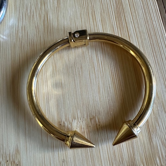 Spike Cuff Bracelet Trio - Gold, Rose Gold & Silver - Picture 8 of 11